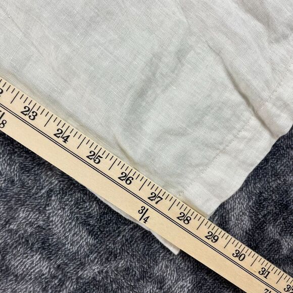 James Perse 100% Linen Cream Pull On Pants Drawstring Wide Leg Women's 4 NWT - Picture 10 of 13